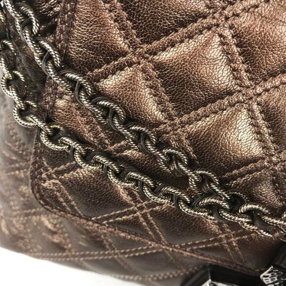 MARC JACOBS The Large Single Quilted Leather Shoulder Bag Bronze - Picture 8 of 11